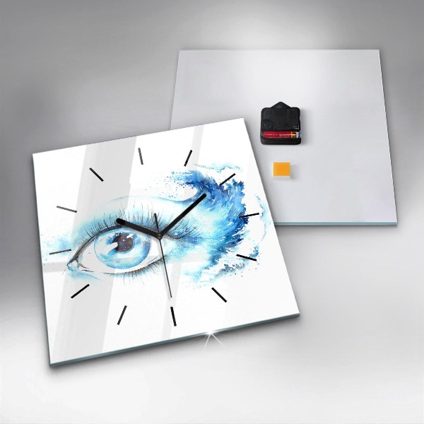 Horloge murale carrée Œil de mer