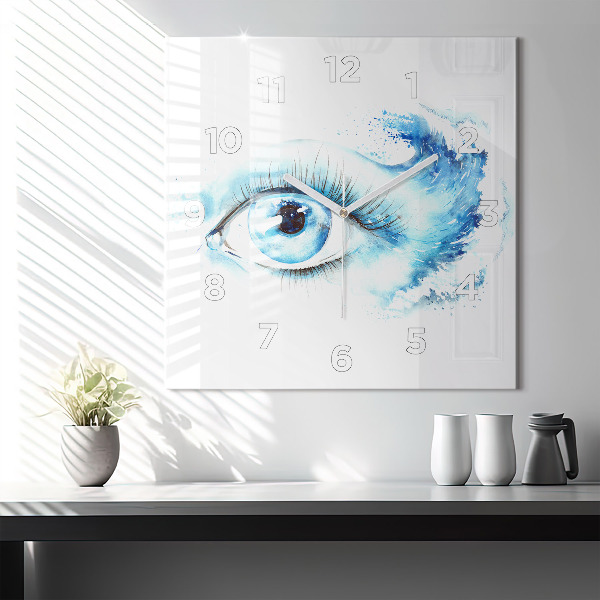 Horloge murale carrée Œil de mer