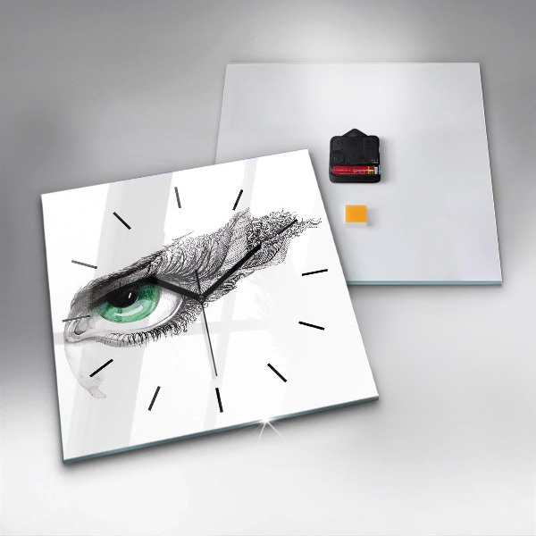 Horloge murale carrée 'Abstraction de l''œil humain'