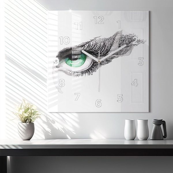 Horloge murale carrée 'Abstraction de l''œil humain'