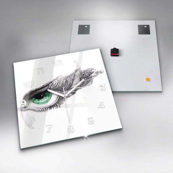 Horloge murale carrée 'Abstraction de l''œil humain'