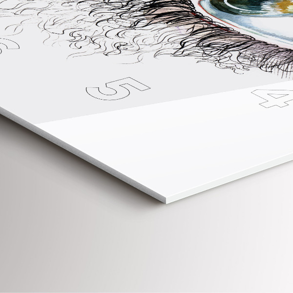 Horloge murale carrée 'Dessin d''un œil humain'