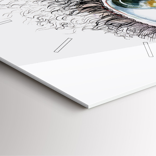 Horloge murale carrée 'Dessin d''un œil humain'