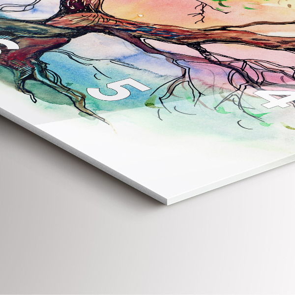 Horloge murale carrée 'L''arbre au cœur de la nature'