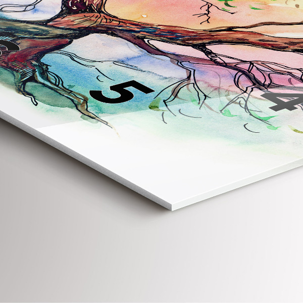 Horloge murale carrée 'L''arbre au cœur de la nature'