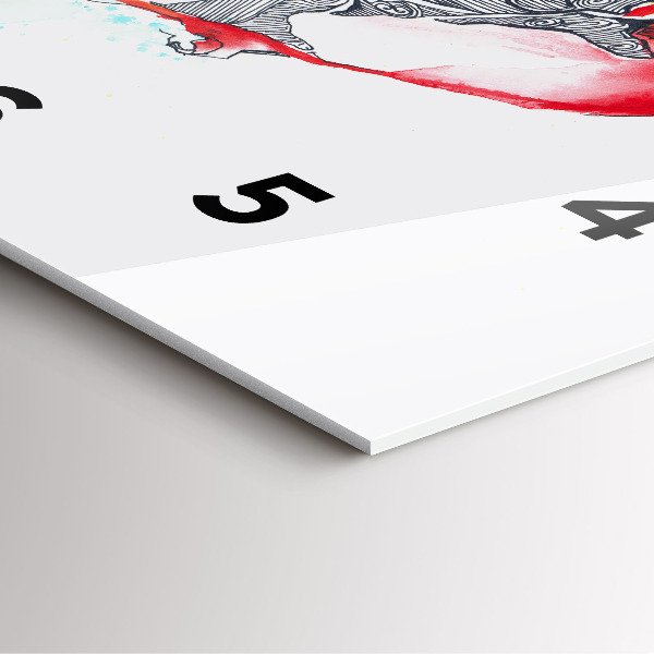 Horloge murale carrée Perroquet coloré en vol