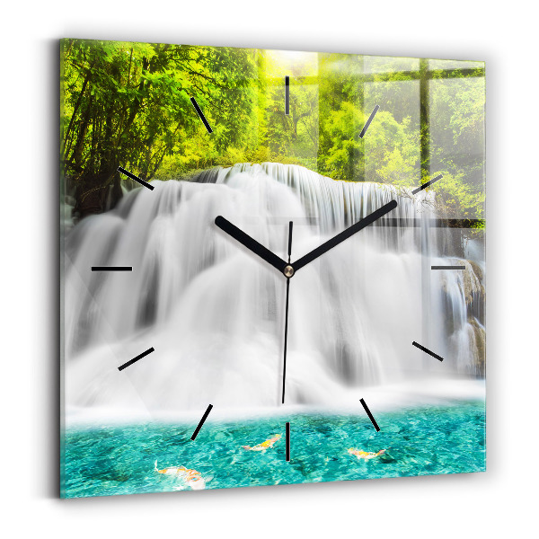 Horloge murale carrée Cascade en Thaïlande
