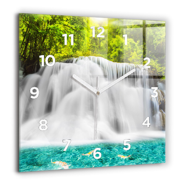 Horloge murale carrée Cascade en Thaïlande