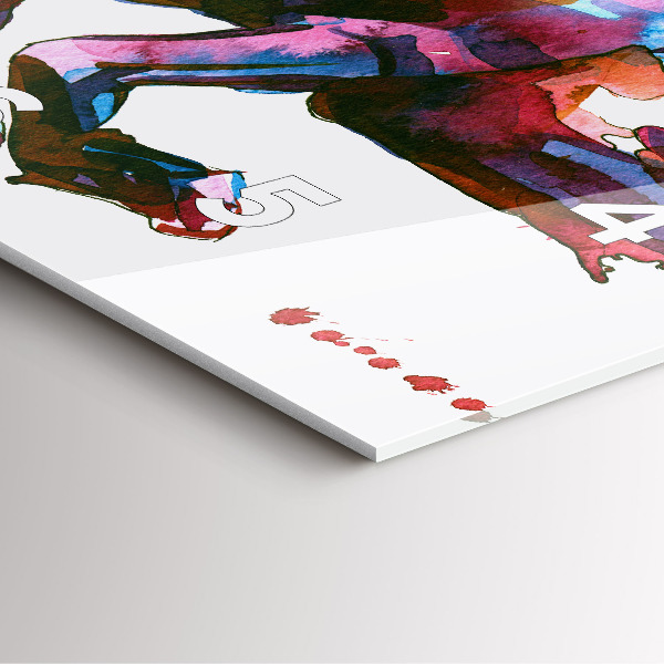 Horloge murale carrée Un cheval en fuite