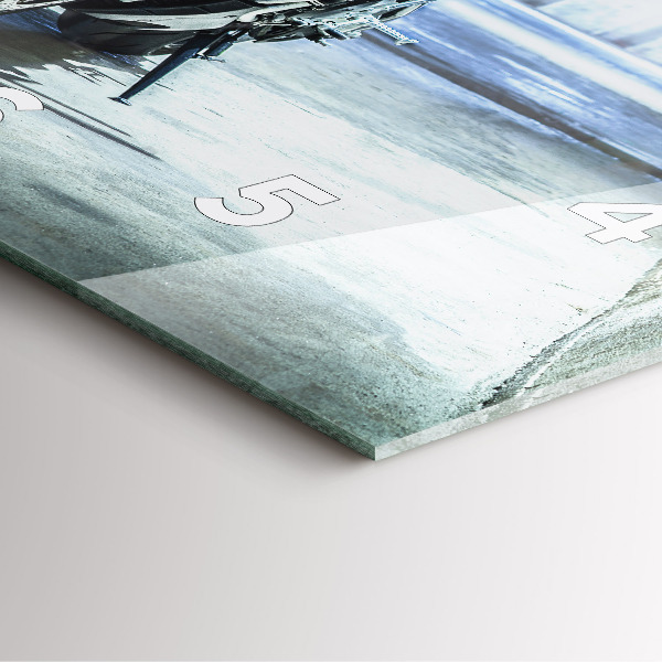 Horloge murale carrée Moto dans la ruelle