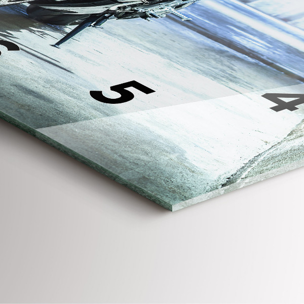 Horloge murale carrée Moto dans la ruelle