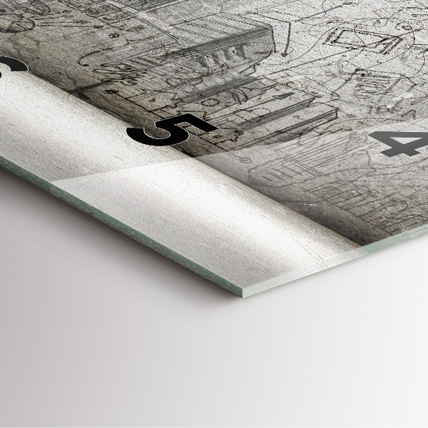 Horloge murale carrée Croquis de la ville