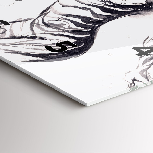 Horloge murale carrée Femme et zèbres