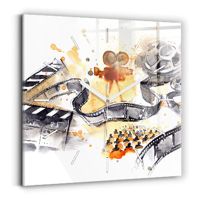 Horloge murale carrée caméra de cinématographie