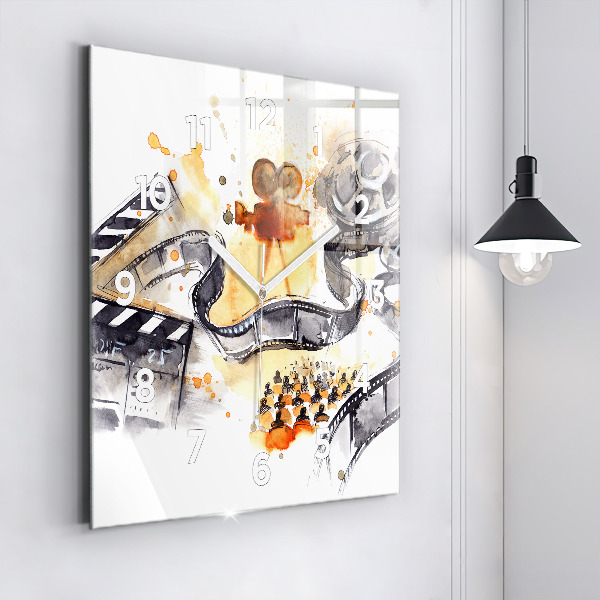 Horloge murale carrée caméra de cinématographie