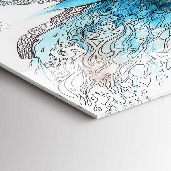 Horloge murale carrée Visage de papillon