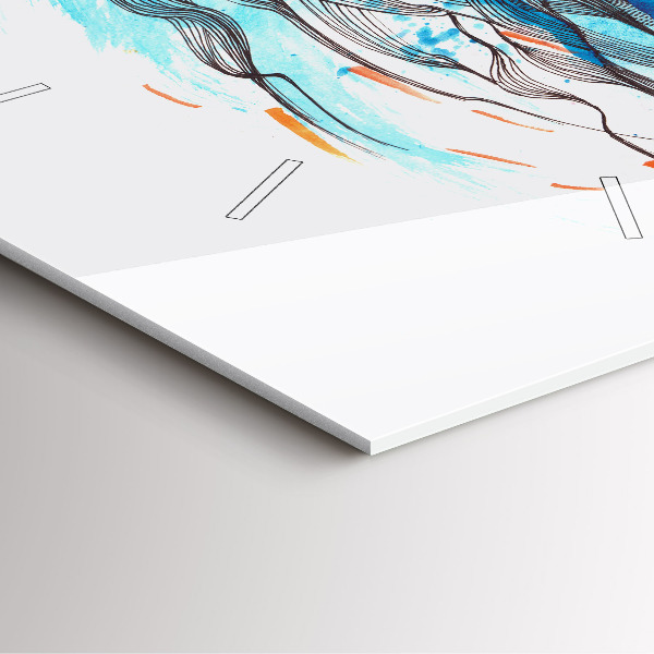 Horloge murale carrée 'Illustration d''un combiné'