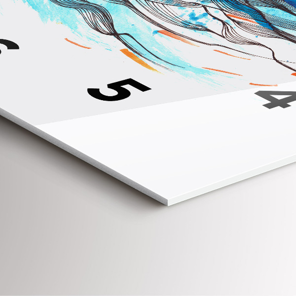 Horloge murale carrée 'Illustration d''un combiné'