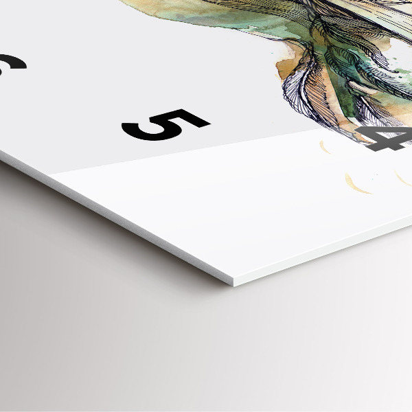 Horloge murale carrée 'L''oiseau et le livre'