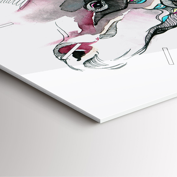 Horloge murale carrée 'Résumé de l''orignal'