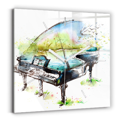 Horloge murale carrée Illustration 4 Saisons