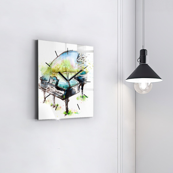 Horloge murale carrée Illustration 4 Saisons