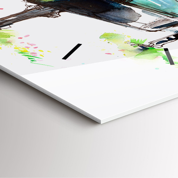 Horloge murale carrée Illustration 4 Saisons