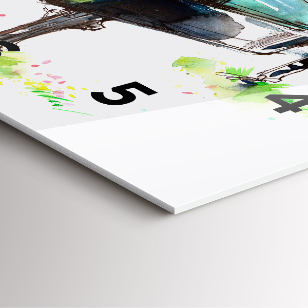 Horloge murale carrée Illustration 4 Saisons