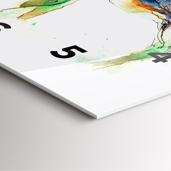 Horloge murale carrée 'Paysage d''élans et de montagnes'