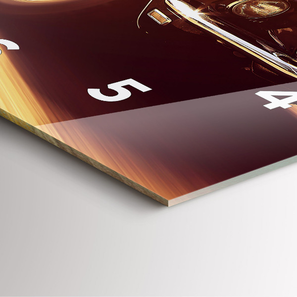 Horloge murale carrée Vieille voiture classique