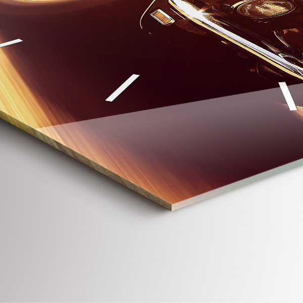 Horloge murale carrée Vieille voiture classique