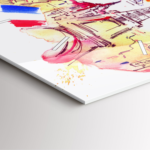 Horloge murale carrée Pays attractifs dans le monde