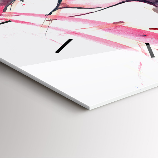 Horloge murale carrée 'L''abstraction des amoureux'