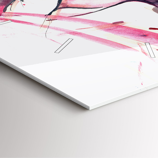 Horloge murale carrée 'L''abstraction des amoureux'