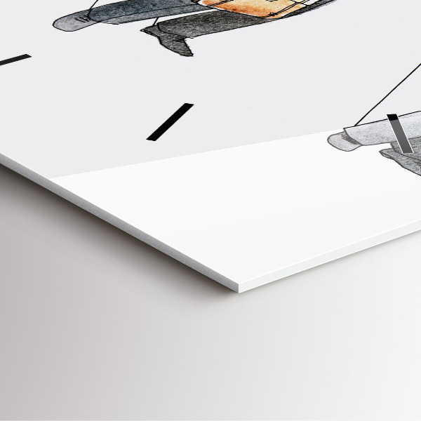 Horloge murale carrée Les marionnettes