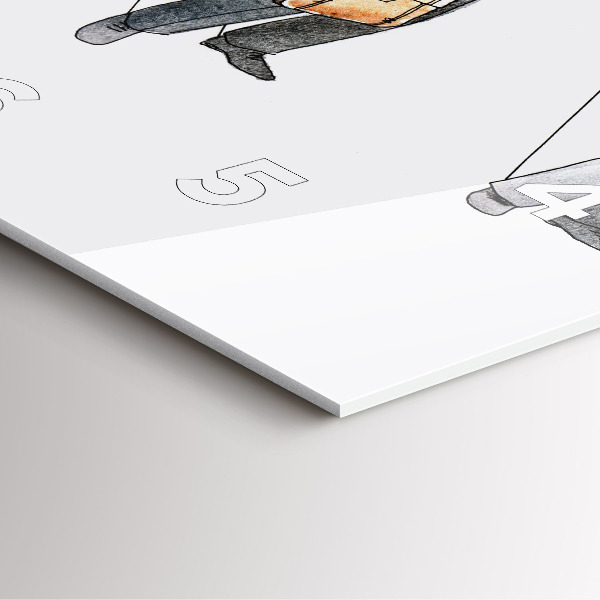 Horloge murale carrée Les marionnettes