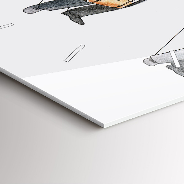 Horloge murale carrée Les marionnettes