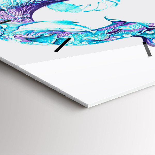 Horloge murale carrée ancre flottante