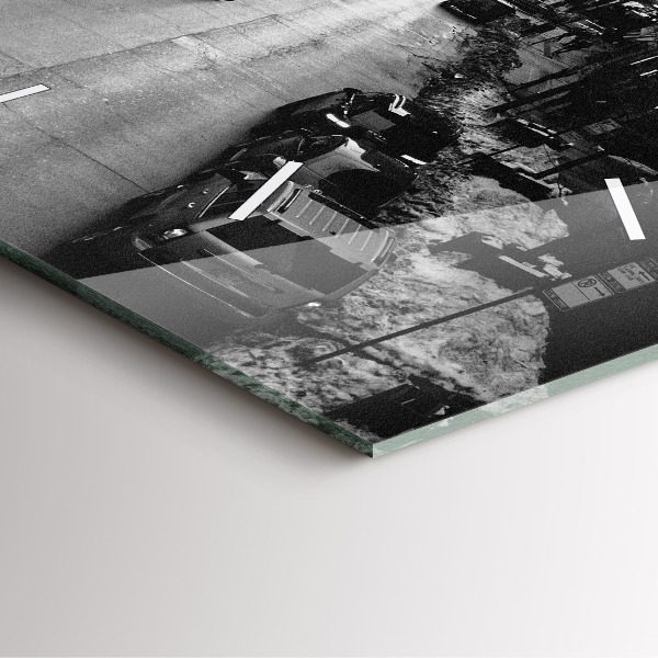 Horloge murale carrée Les rues de la ville de Chicago