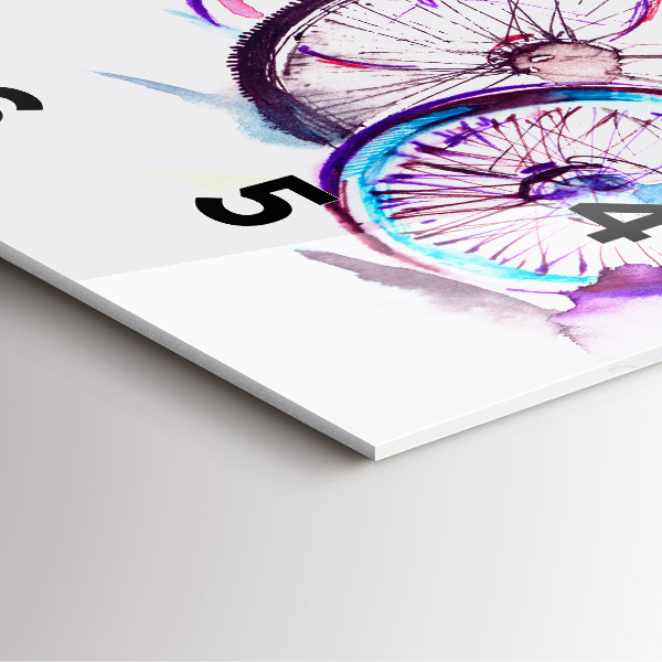 Horloge murale carrée Vélos de ville colorés