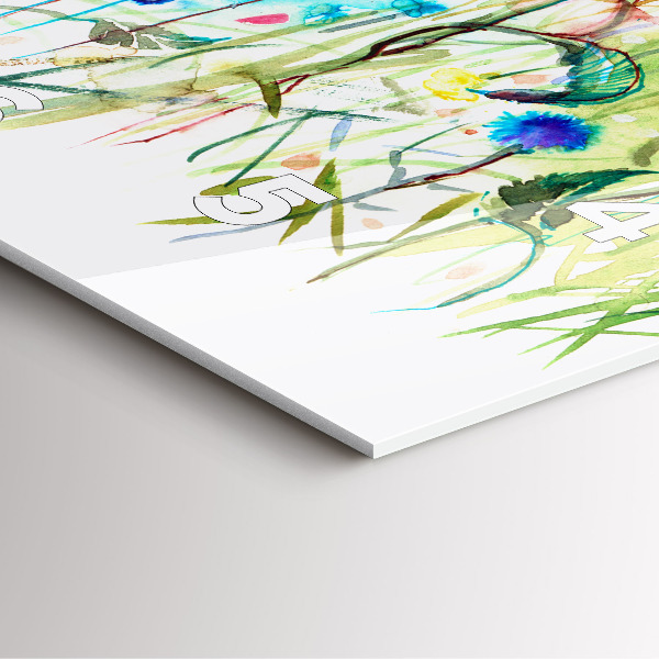 Horloge murale carrée Fleurs dans le pré