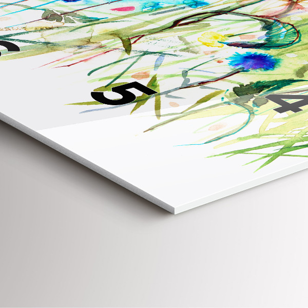 Horloge murale carrée Fleurs dans le pré