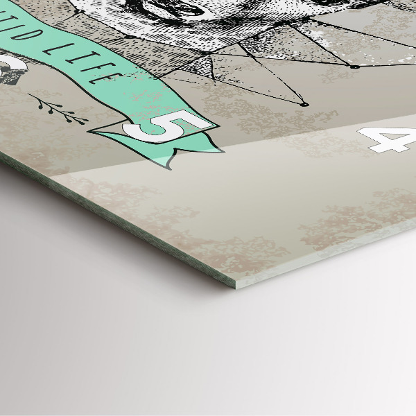 Horloge murale carrée Tête de cerf