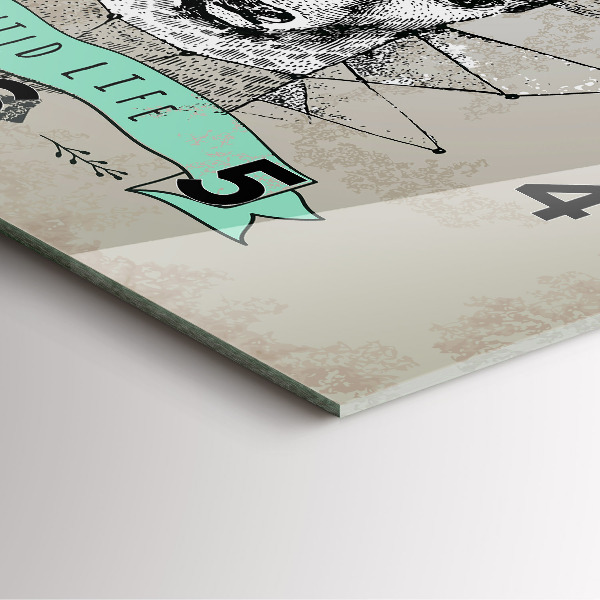 Horloge murale carrée Tête de cerf