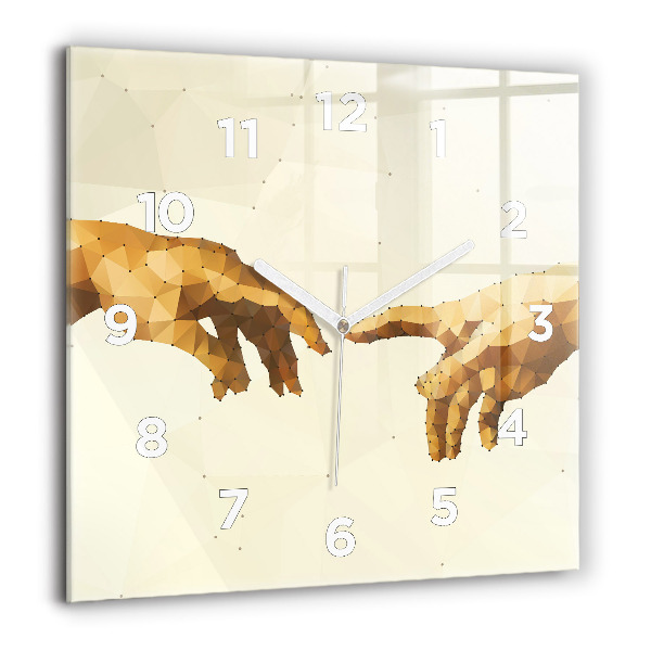 Horloge murale carrée 'Création d''Adam'