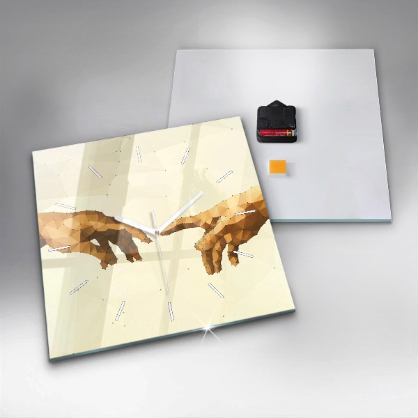 Horloge murale carrée 'Création d''Adam'