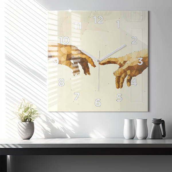 Horloge murale carrée 'Création d''Adam'