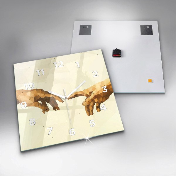 Horloge murale carrée 'Création d''Adam'