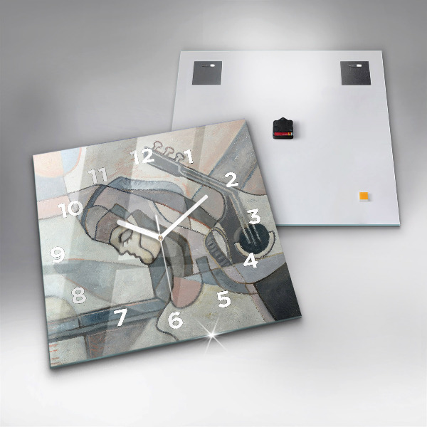 Horloge murale carrée Peinture abstraite