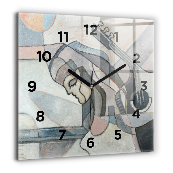 Horloge murale carrée Peinture abstraite